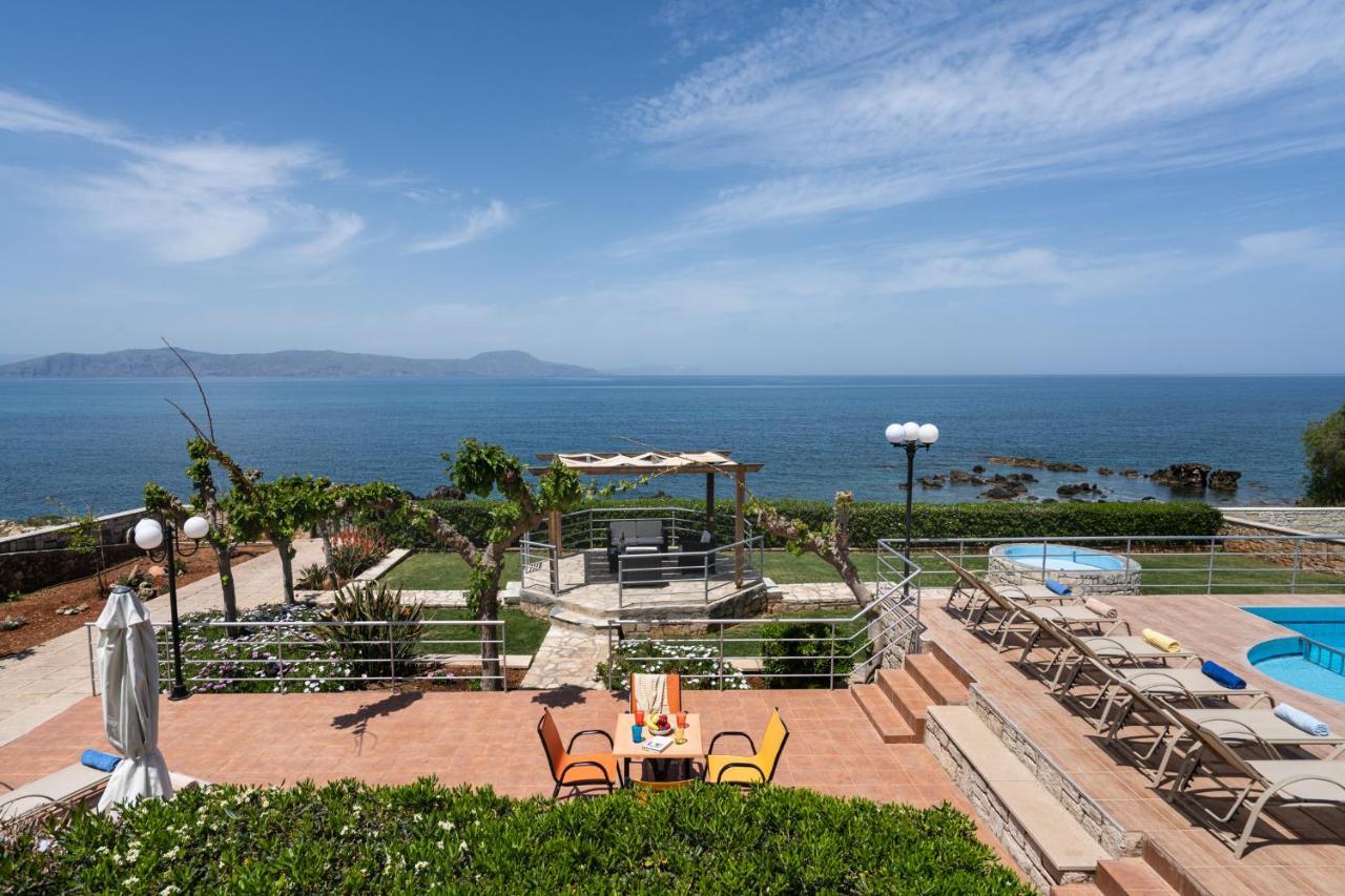 Beachfront Family Villa Katerina With Private Pool, Playground, Bbq & Amazing Sea Views! Petres  외부 사진
