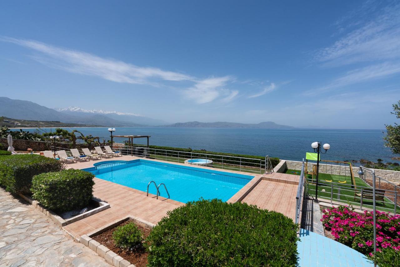 Beachfront Family Villa Katerina With Private Pool, Playground, Bbq & Amazing Sea Views! Petres  외부 사진
